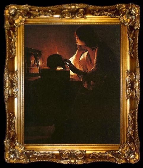framed  Georges de La Tour The Repentant Magdalen, ta009-2